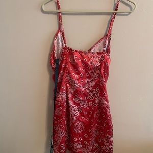 PrettyLittleThing red bandana dress new with tags size 6